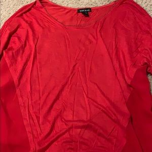 Red wet seal long sleeve